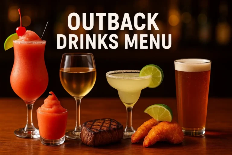 Outback drinks menu